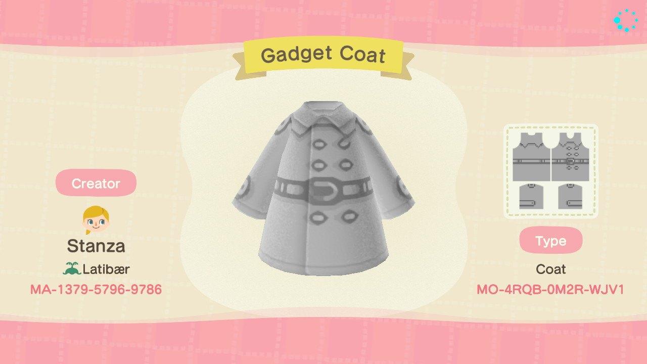Animal Crossing Design Code: MO-4RQB-0M2R-WJV1 Gadget Coat
