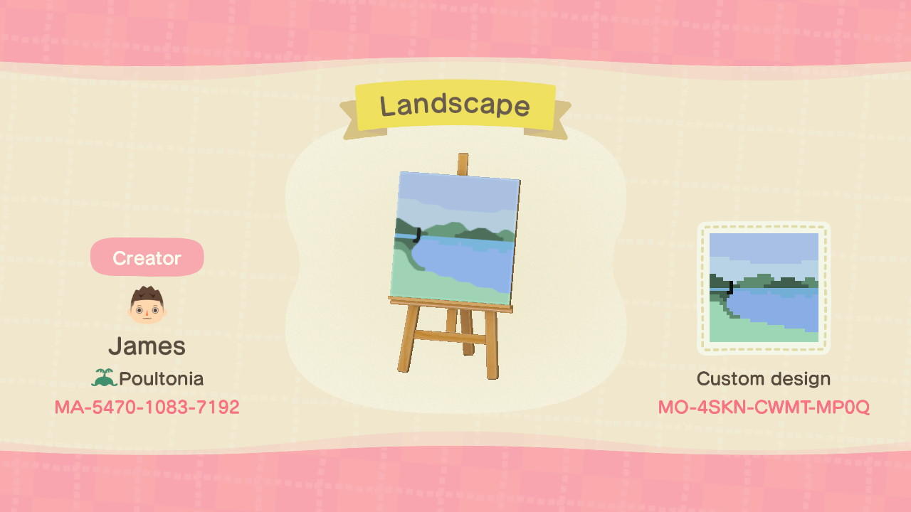 Animal Crossing Design Code: MO-4SKN-CWMT-MP0Q Coastal Landscape