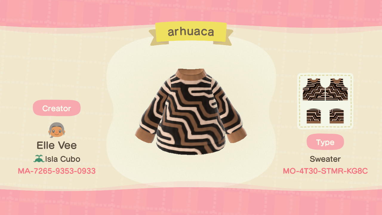 Animal Crossing Design Code: MO-4T30-STMR-KG8C arhuaca