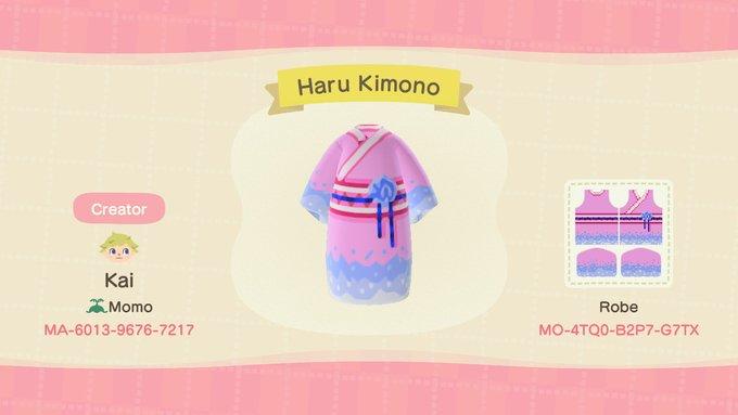 Animal Crossing Design Code: MO-4TQ0-B2P7-G7TX Haru Kimono