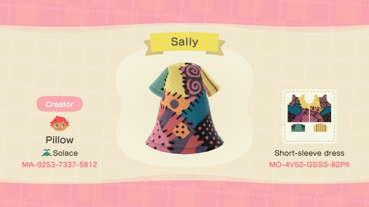 Animal Crossing Design Code: MO-4V50-GSSS-82PX Sally