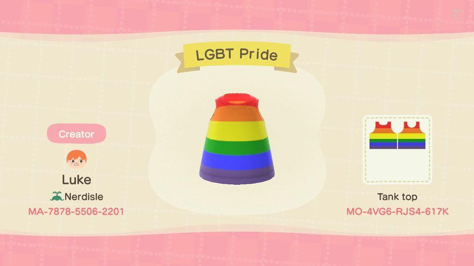 Animal Crossing Design Code: MO-4VG6-RJS4-617K LGBT Pride