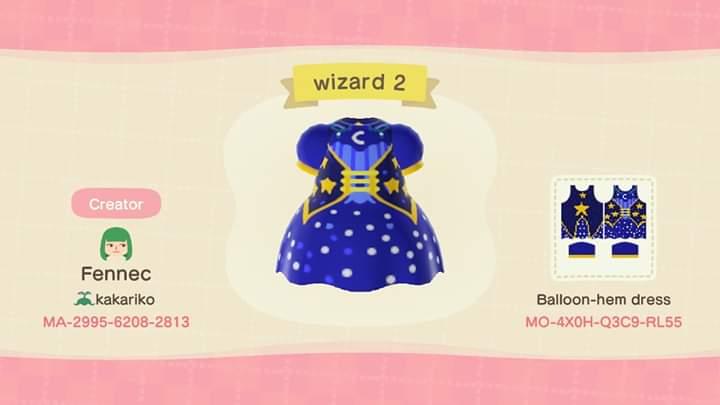 Animal Crossing Design Code: MO-4X0H-Q3C9-RL55 Wizard 2
