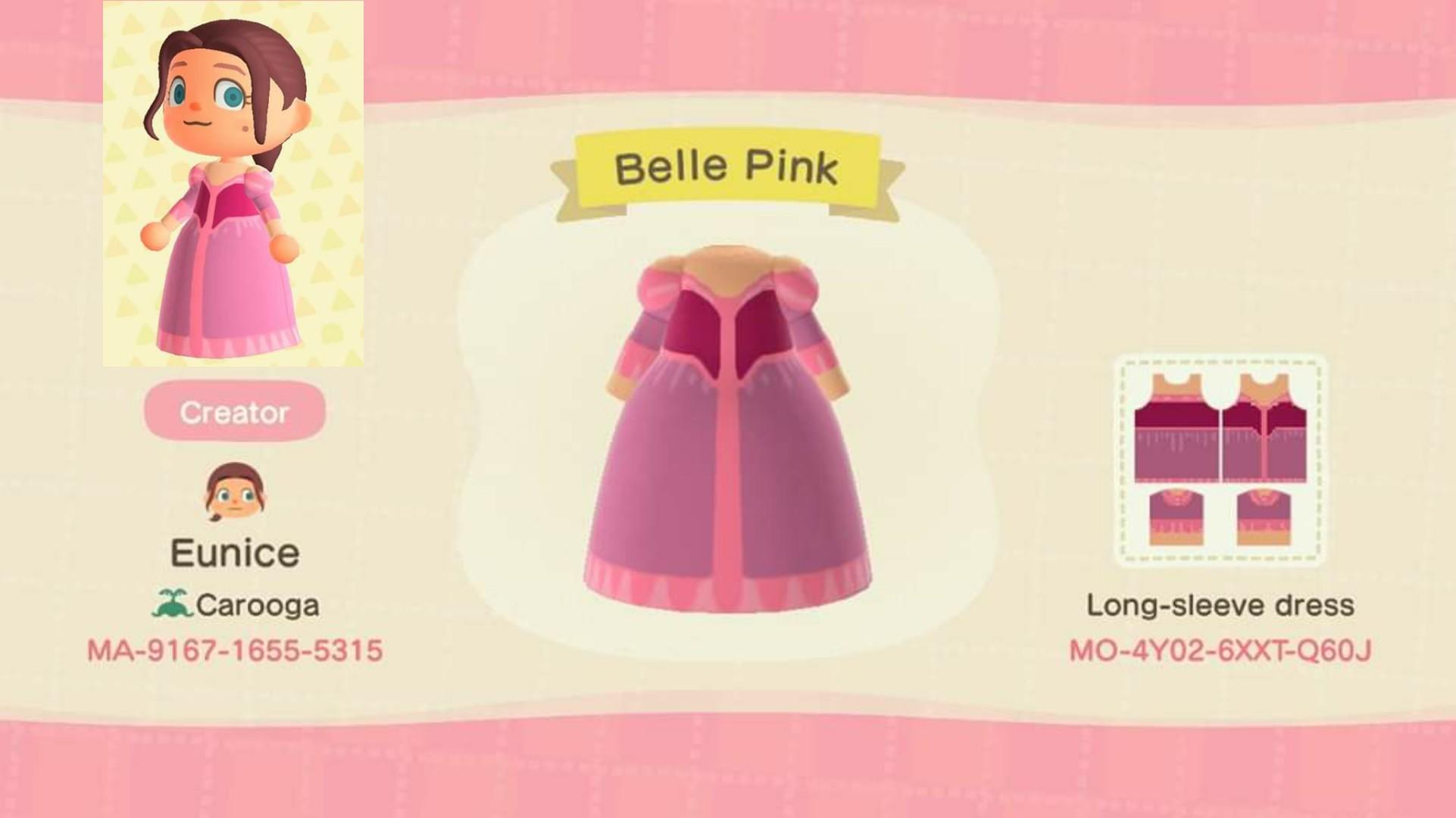 Animal Crossing Design Code: MO-4Y02-6XXT-Q60J Belle Pink
