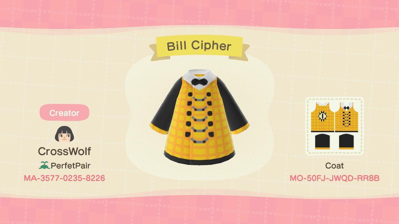 Animal Crossing Design Code: MO-50FJ-JWQD-RR8B Bill Cipher