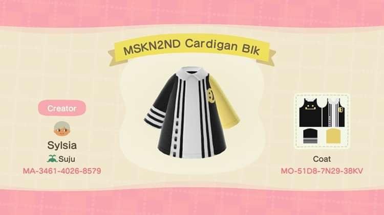 Animal Crossing Design Code: MO-51D8-7N29-38KV MSKN2ND Cardigan Bek
