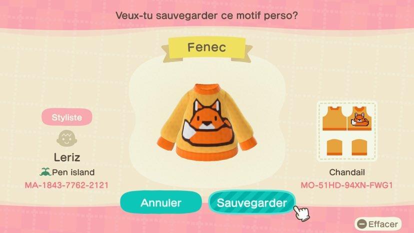 Animal Crossing Design Code: MO-51HD-94XN-FWG1 Fox