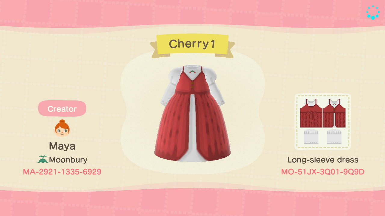 Animal Crossing Design Code: MO-51JX-3Q01-9Q9D Cherry 1