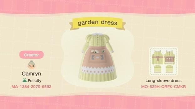 Animal Crossing Design Code: MO-529H-QRFK-CMKR garden dress