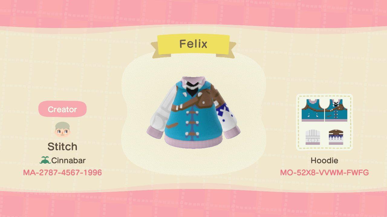 Animal Crossing Design Code: MO-52X8-VVWM-FWFG Fire Emblem Felix