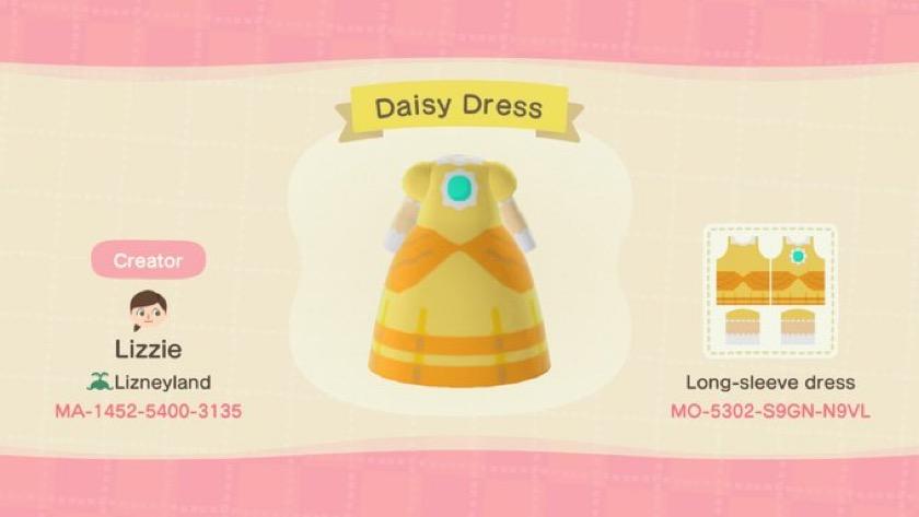 Animal Crossing Design Code: MO-5302-S9GN-N9VL Daisy Dress