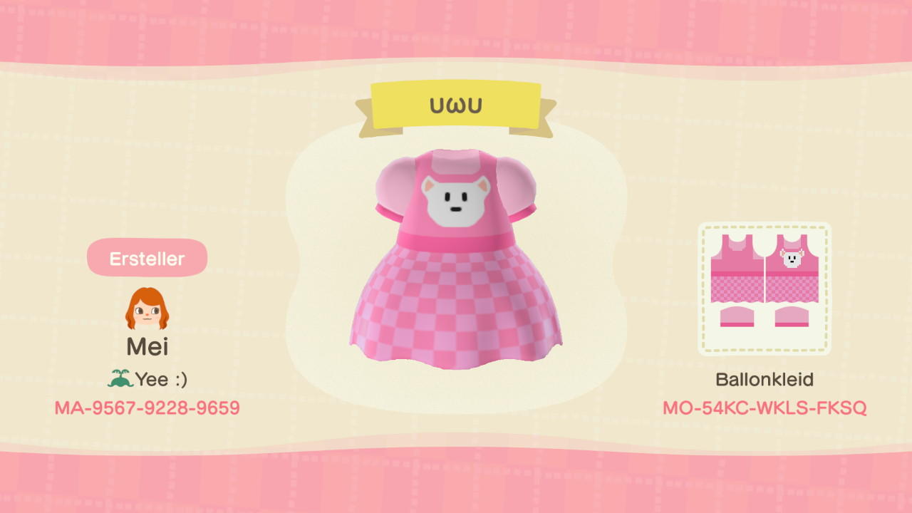Animal Crossing Design Code: MO-54KC-WKLS-FKSQ uwu