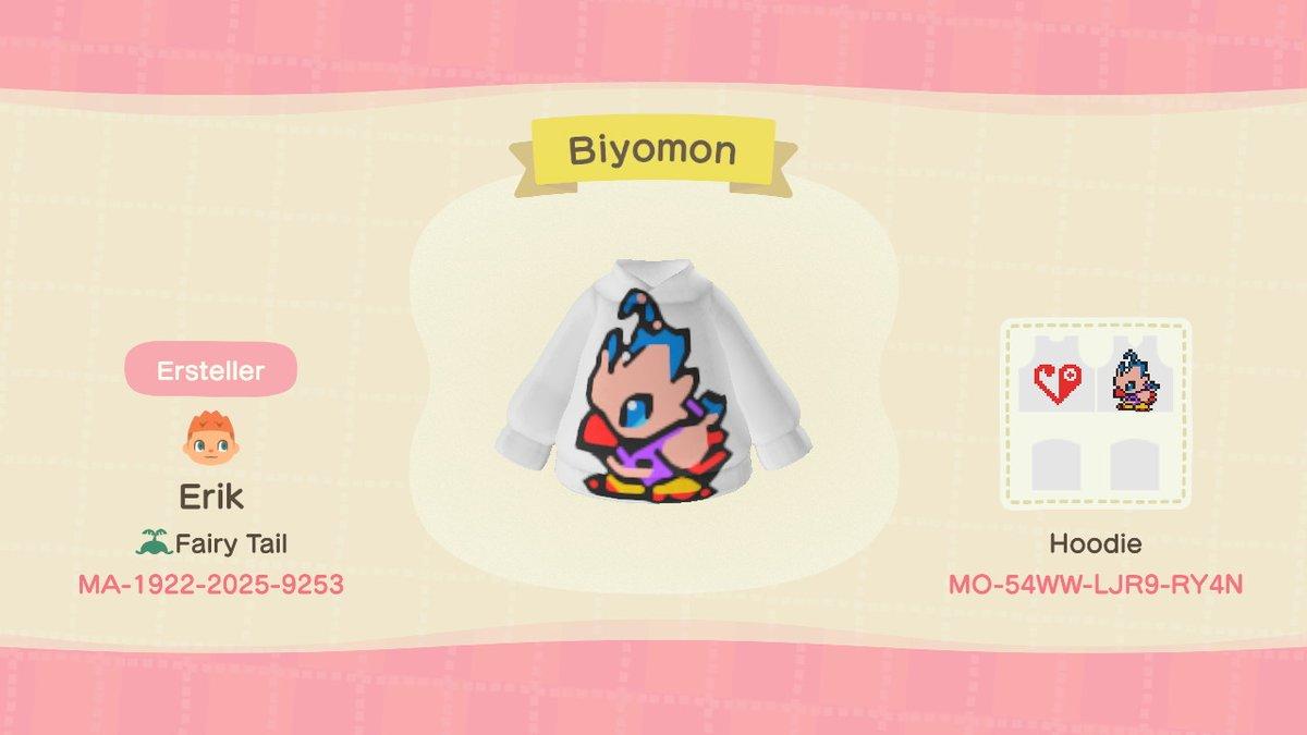 Animal Crossing Design Code: MO-54WW-LJR9-RY4N Biyomon (Digimon)