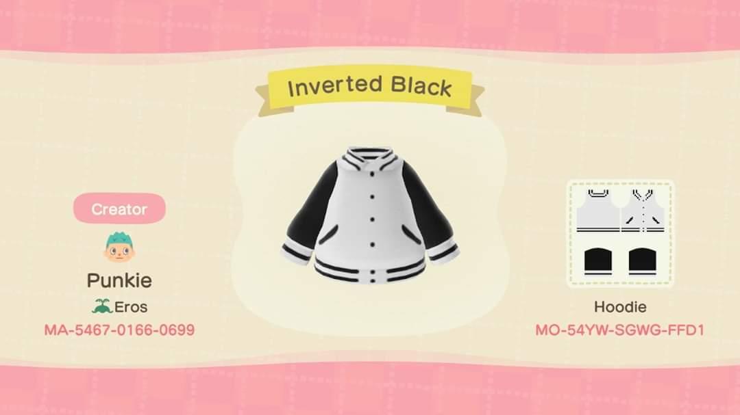 Animal Crossing Design Code: MO-54YW-SGWG-FFD1 Inverted Black