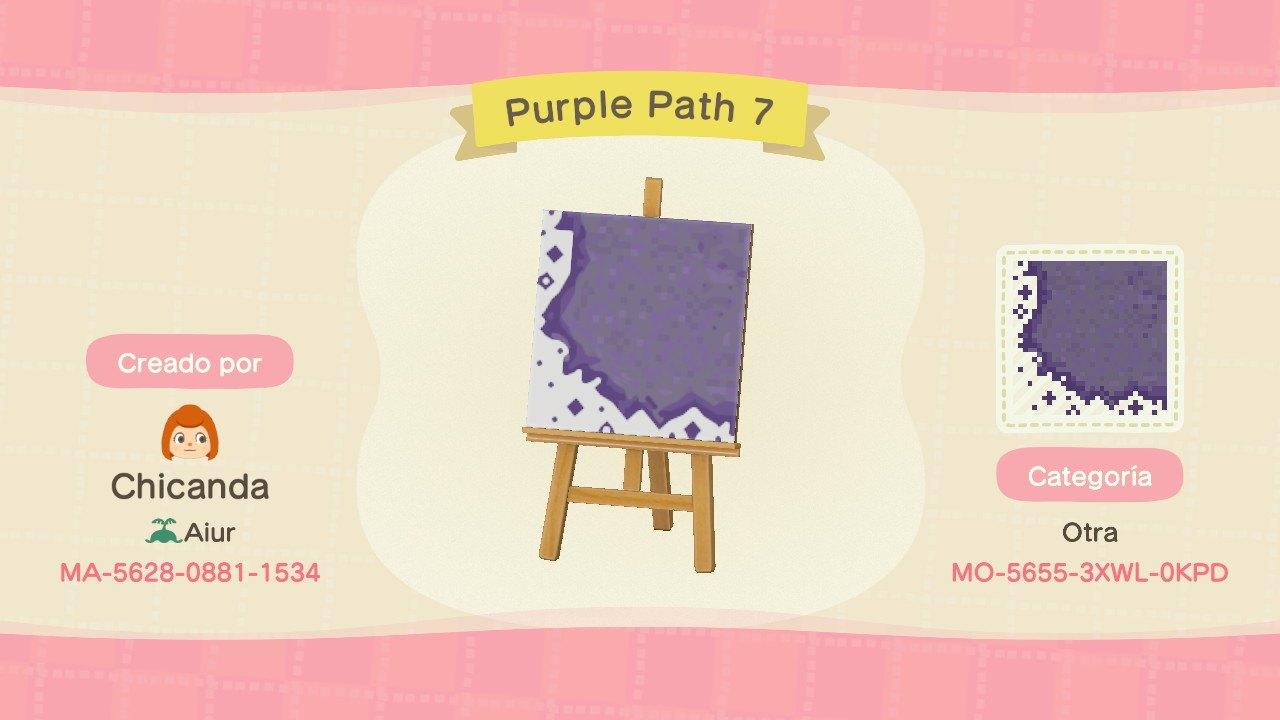 Animal Crossing Design Code: MO-5655-3XWL-0KPD Purple Path 7