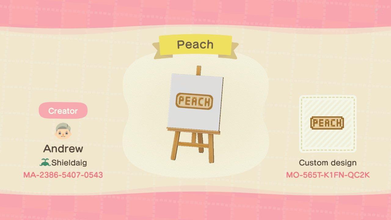 Animal Crossing Design Code: MO-565T-K1FN-QC2K Peach