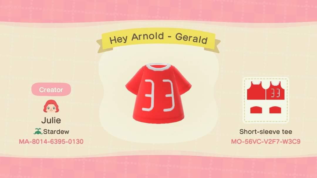 Animal Crossing Design Code: MO-56VC-V2F7-W3C9 Hey Arnold - Gerold