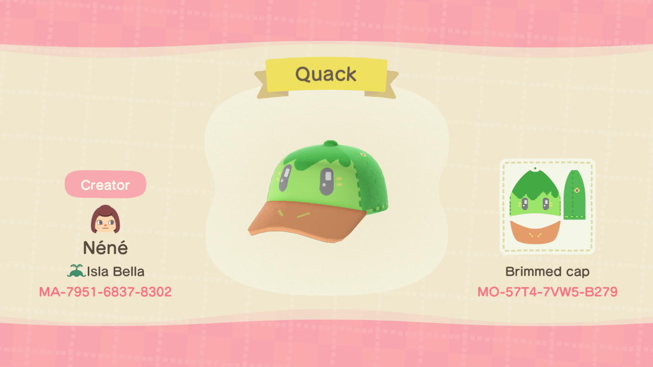 Animal Crossing Design Code: MO-57T4-7VW5-B279 Quack