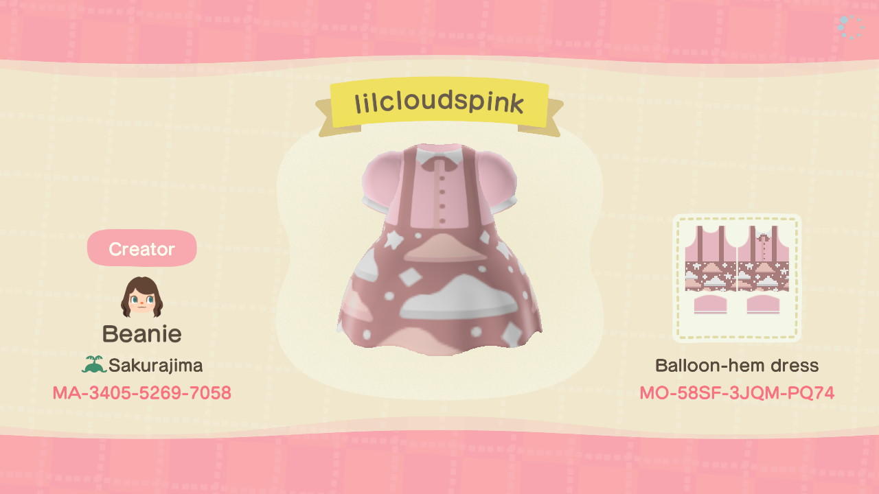 Animal Crossing Design Code: MO-58SF-3JQM-PQ74 lilcloudspink