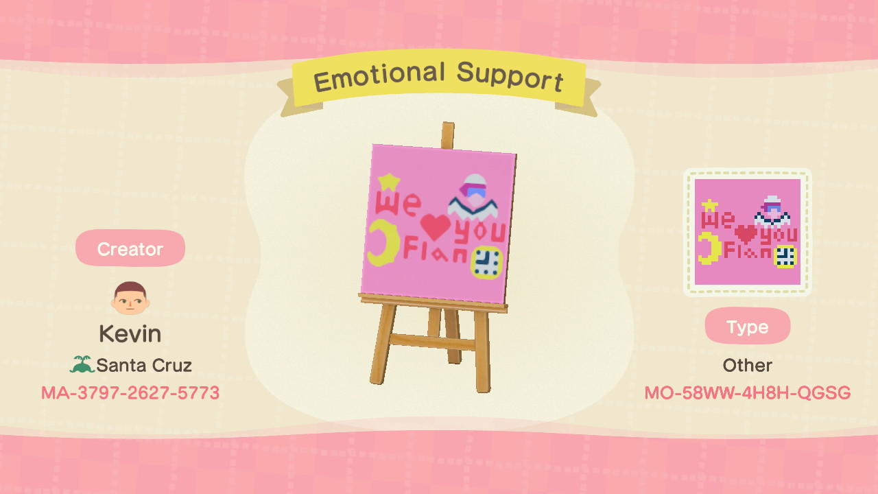 Animal Crossing Design Code: MO-58WW-4H8H-QGSG Touhou Flan Em.Sup.