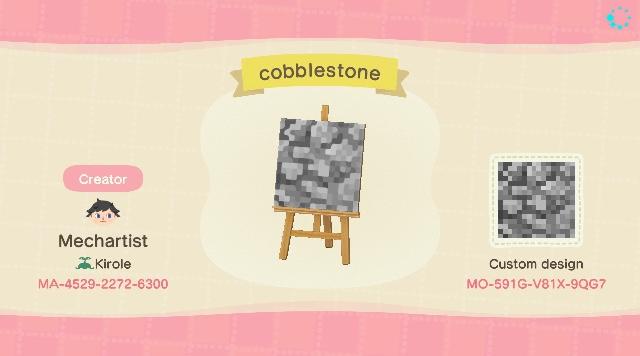 Animal Crossing Design Code: MO-591G-V81X-9QG7 cobblestone