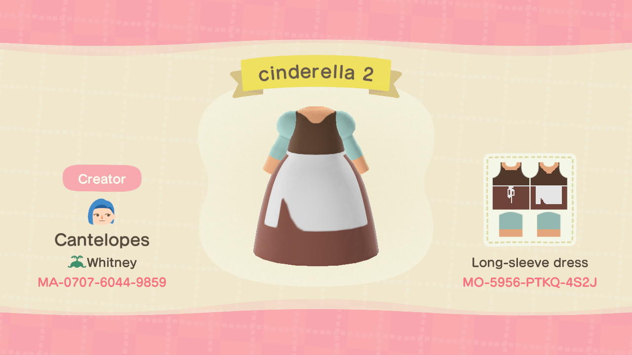 Animal Crossing Design Code: MO-5956-PTKQ-4S2J cinderella 2