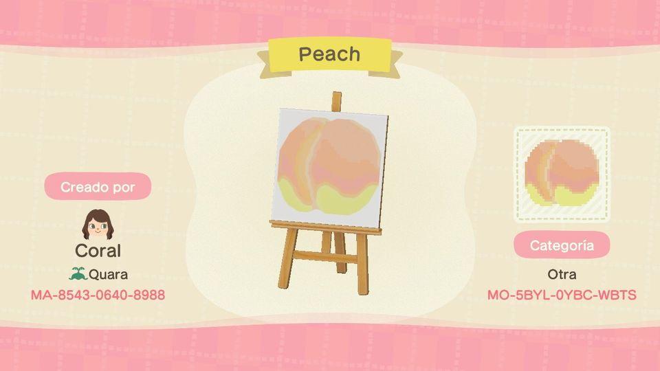 Animal Crossing Design Code: MO-5BYL-0YBC-WBTS Peach