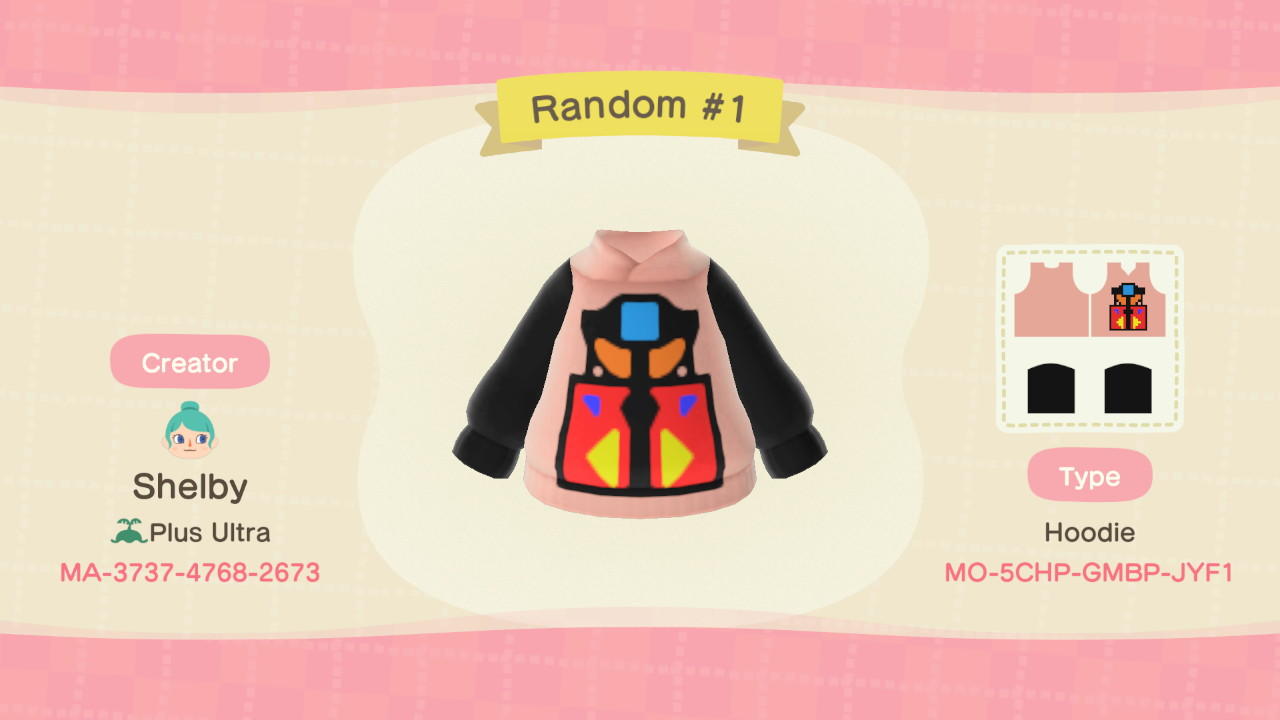 Animal Crossing Design Code: MO-5CHP-GMBP-JYF1 Random #1