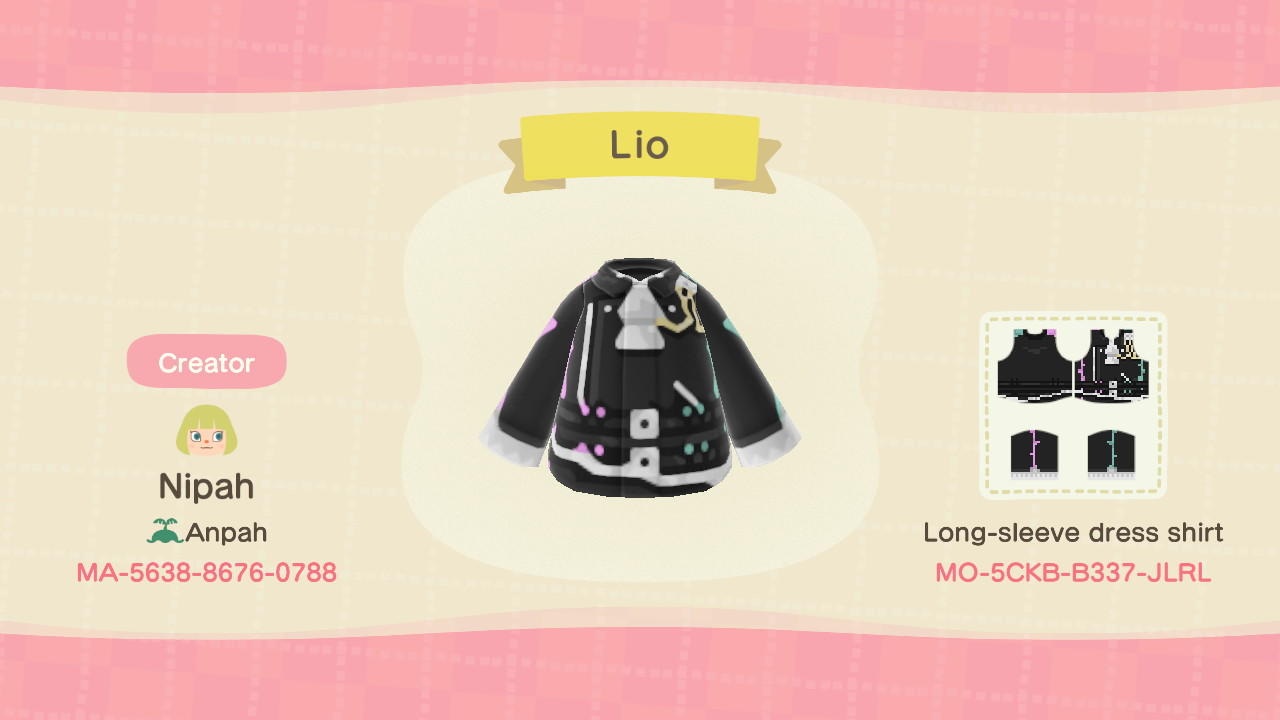 Animal Crossing Design Code: MO-5CKB-B337-JLRL Lio