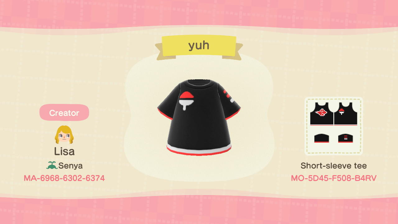 Animal Crossing Design Code: MO-5D45-F508-B4RV yuh