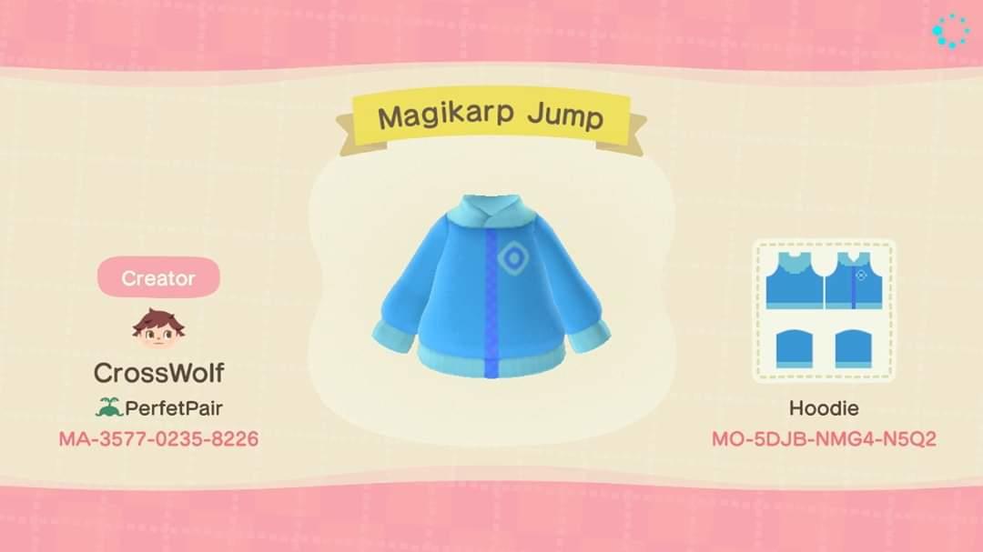Animal Crossing Design Code: MO-5DJB-NMG4-N5Q2 Magikarp Jump