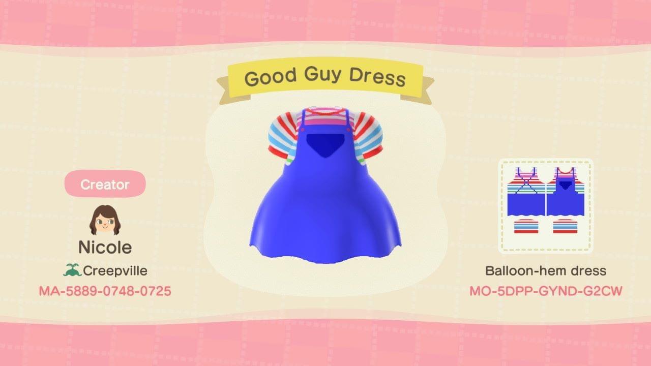 Animal Crossing Design Code: MO-5DPP-GYND-G2CW Good Guy Dress