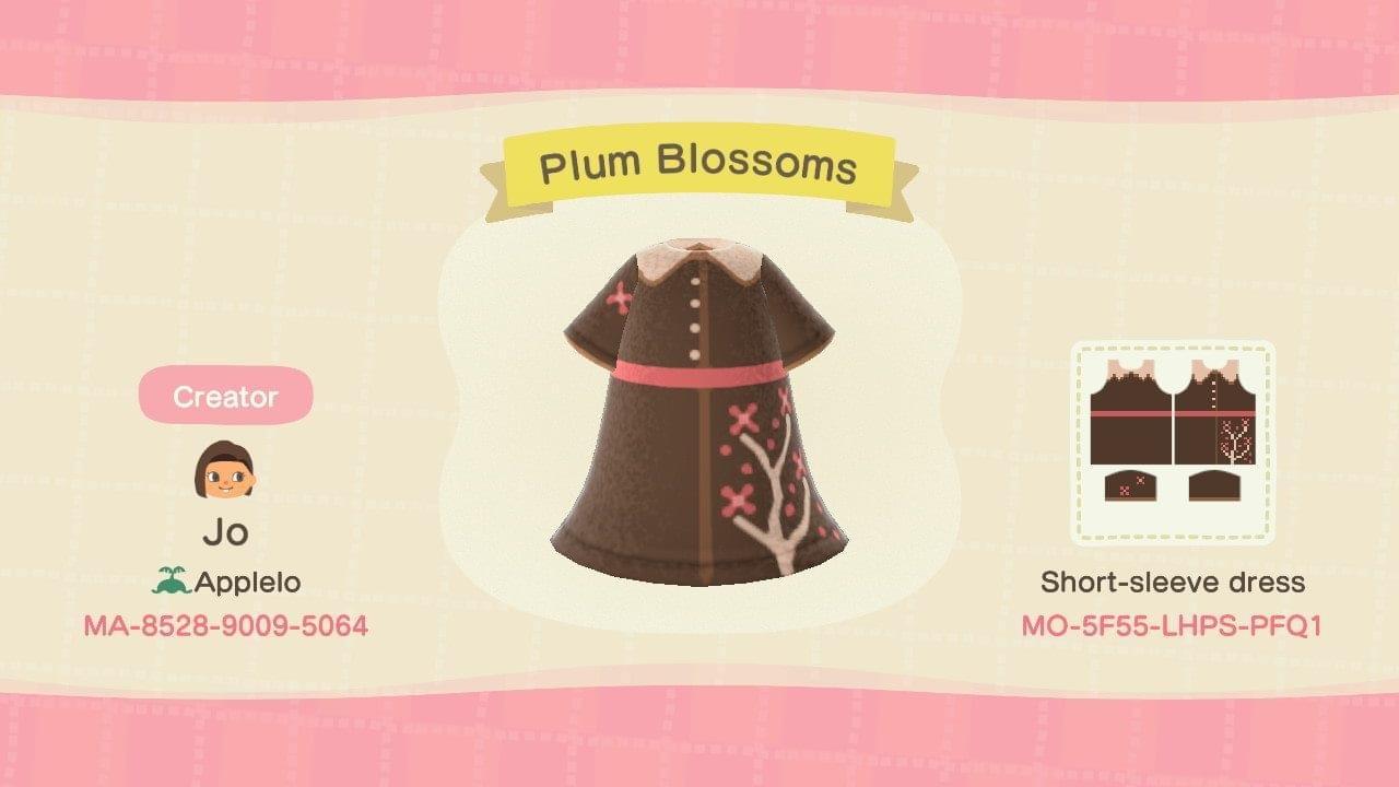 Animal Crossing Design Code: MO-5F55-LHPS-PFQ1 Plum Blossoms