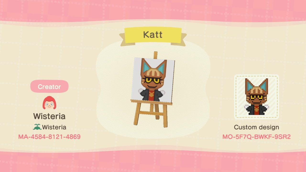 Animal Crossing Design Code: MO-5F7Q-BWKF-9SR2 Katt