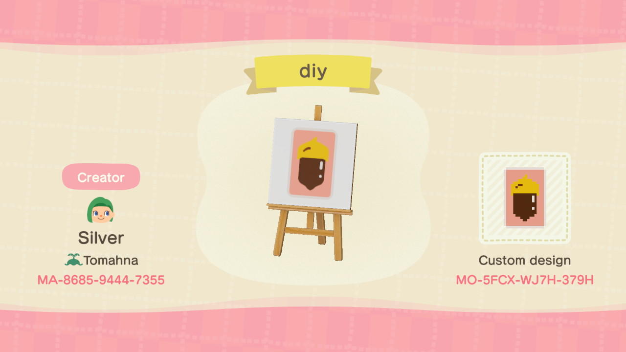 Animal Crossing Design Code: MO-5FCX-WJ7H-379H diy