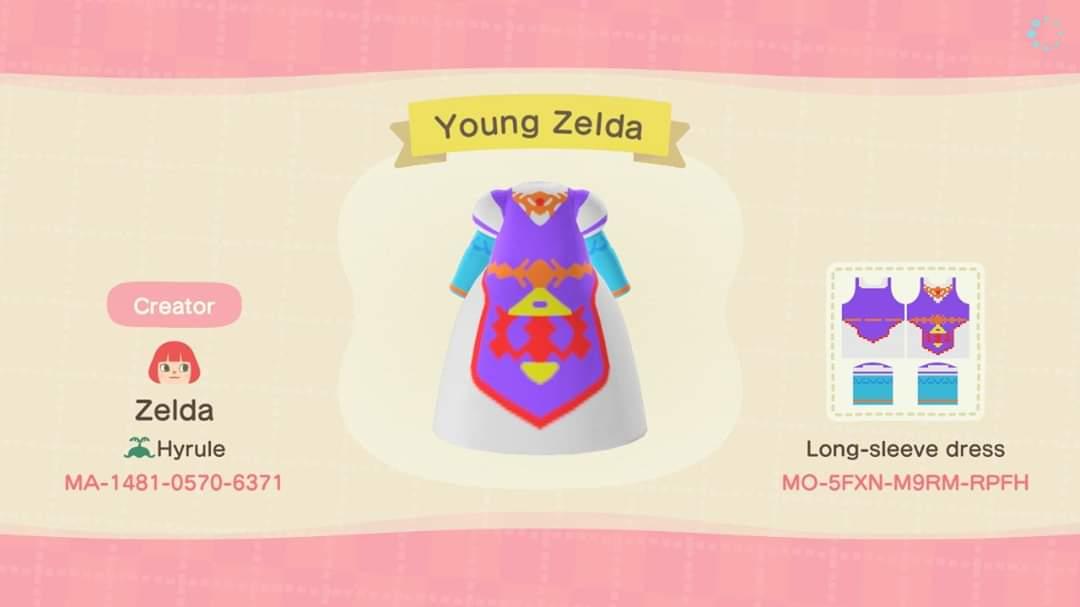 Animal Crossing Design Code: MO-5FXN-M9RM-RPFH Young Zelda OOT V1