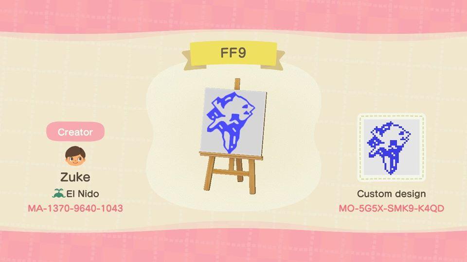 Animal Crossing Design Code: MO-5G5X-SMK9-K4QD Final Fantasy 9
