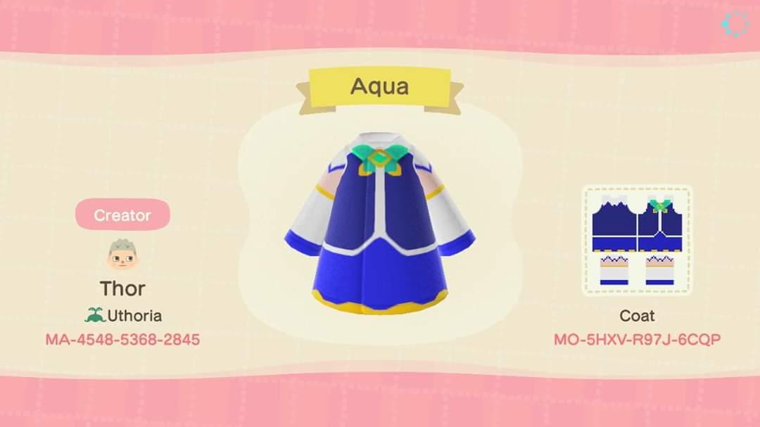 Animal Crossing Design Code: MO-5HXV-R97J-6CQP Aqua