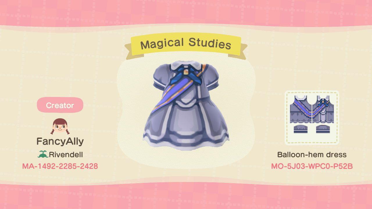 Animal Crossing Design Code: MO-5J03-WPC0-P52B Magical Studies 1