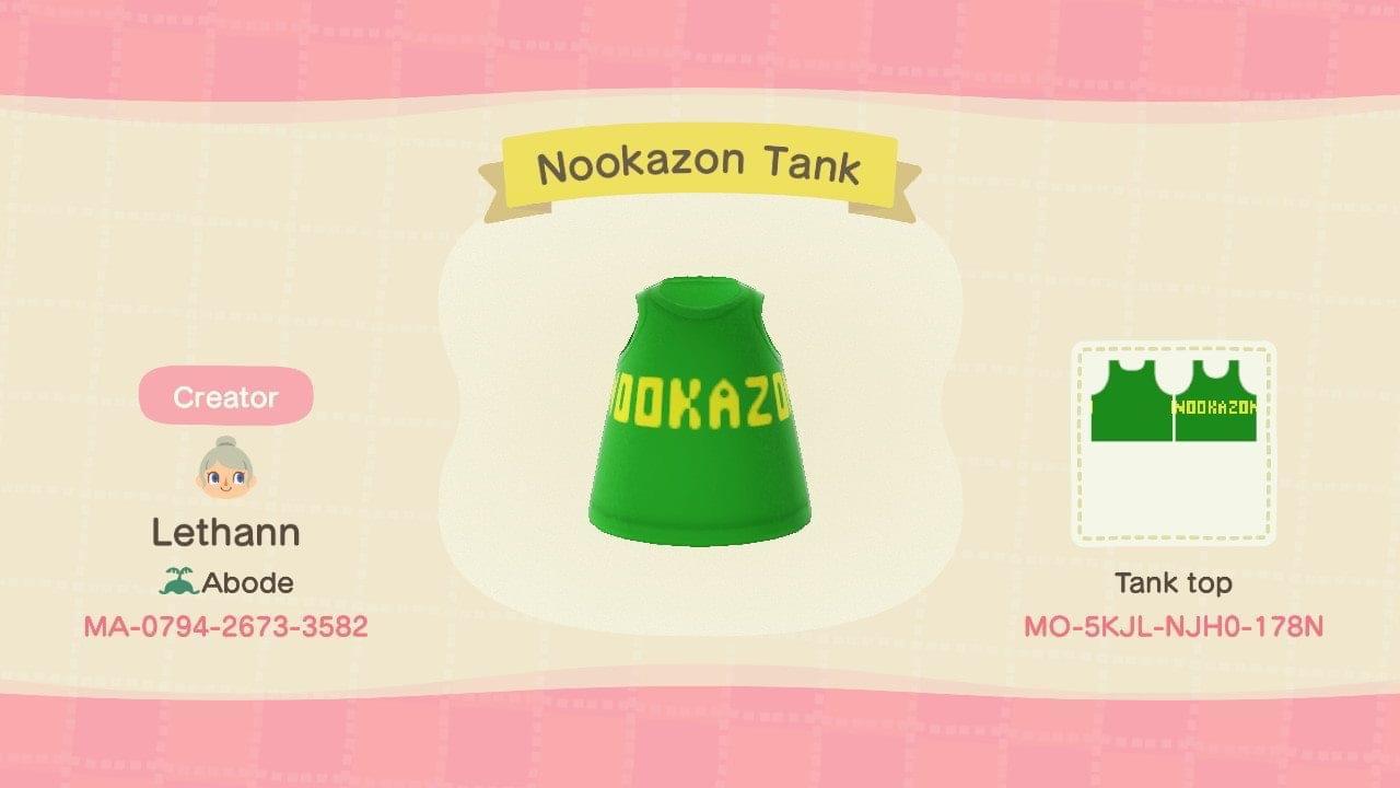 Animal Crossing Design Code: MO-5KJL-NJH0-178N Nookazon Tank