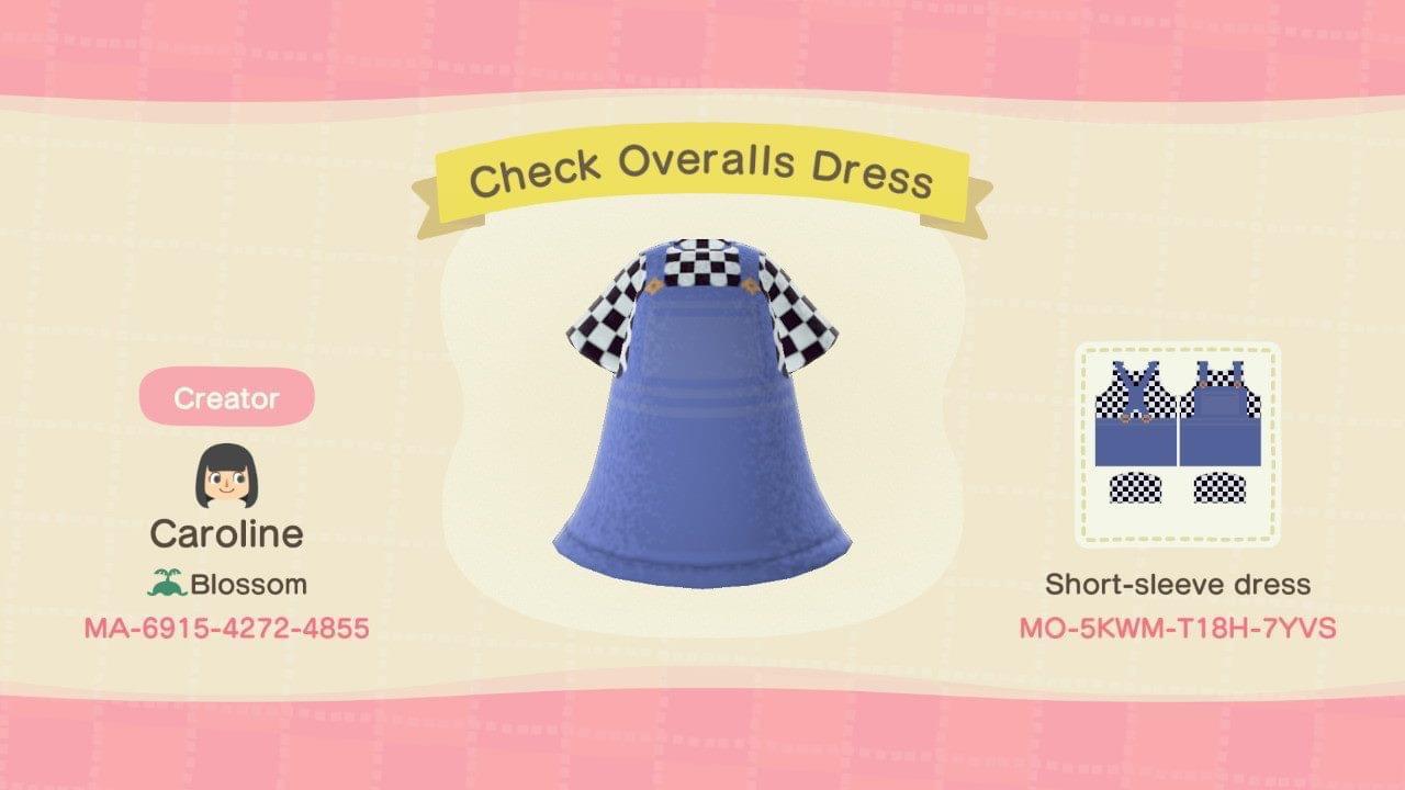 Animal Crossing Design Code: MO-5KWM-T18H-7YVS Checkerboard Overall