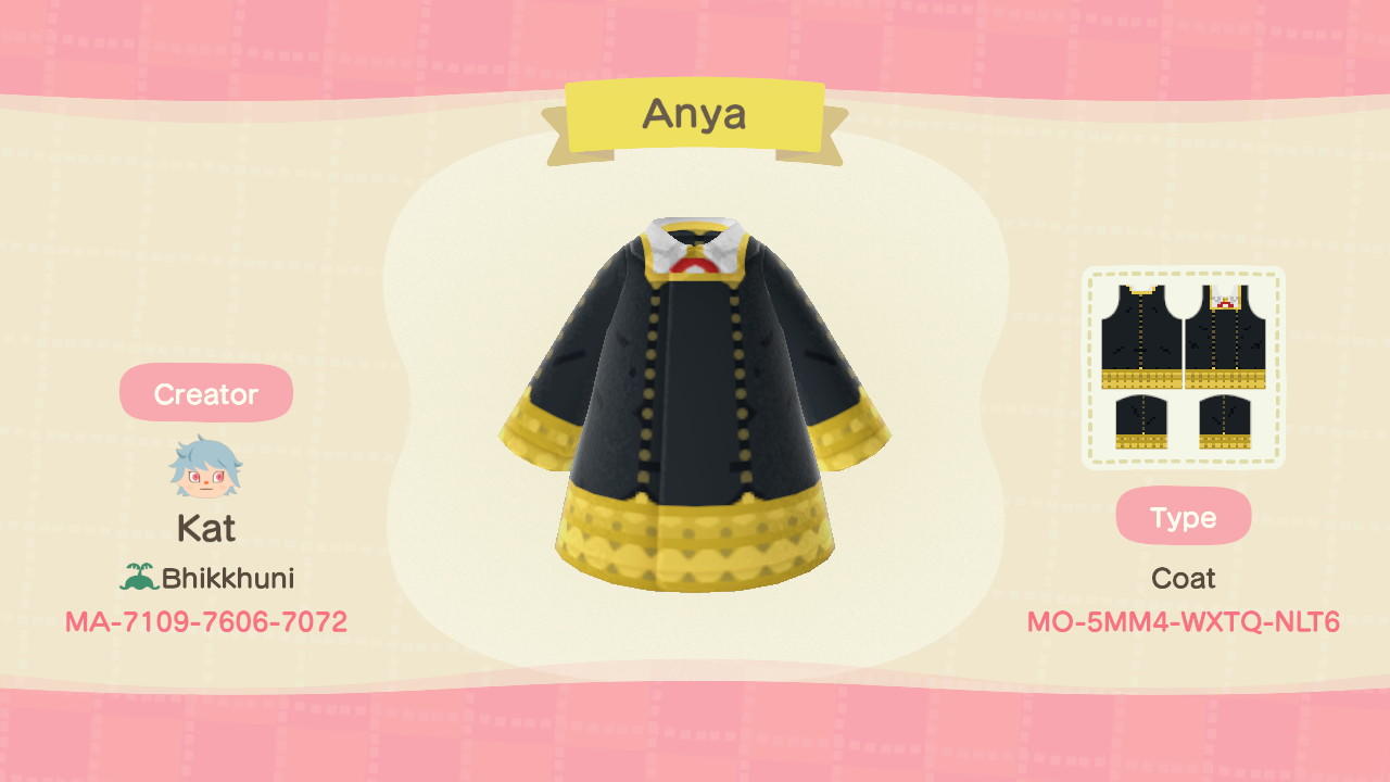 Animal Crossing Design Code: MO-5MM4-WXTQ-NLT6 Anya (SPY x FAMILY)