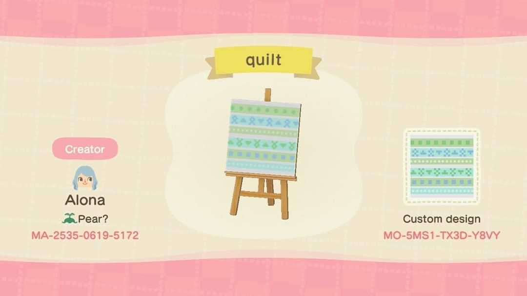Animal Crossing Design Code: MO-5MS1-TX3D-Y8VY quilt
