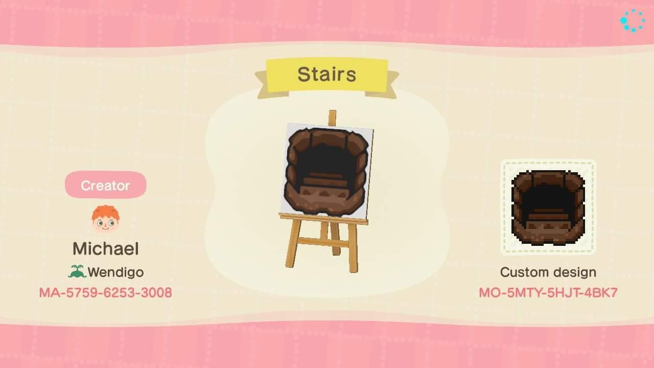 Animal Crossing Design Code: MO-5MTY-5HJT-4BK7 Stairs