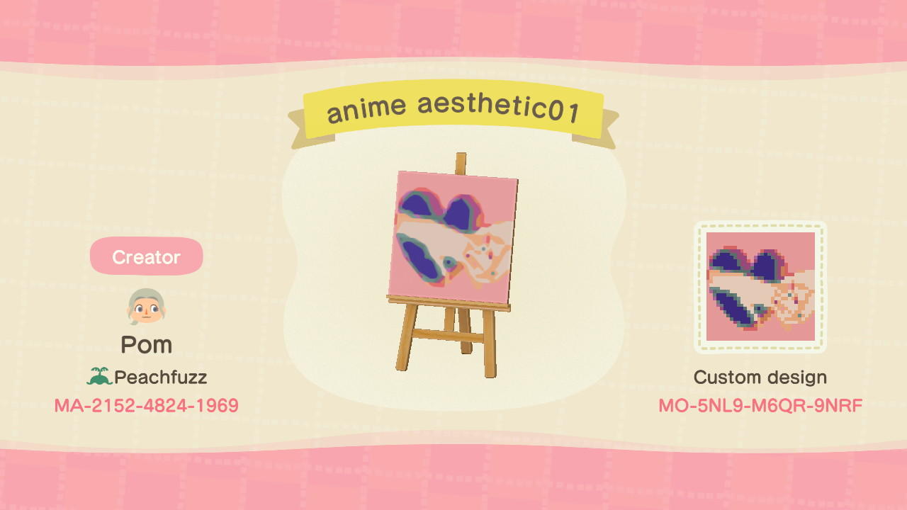 Animal Crossing Design Code: MO-5NL9-M6QR-9NRF Anime Aesthetic01