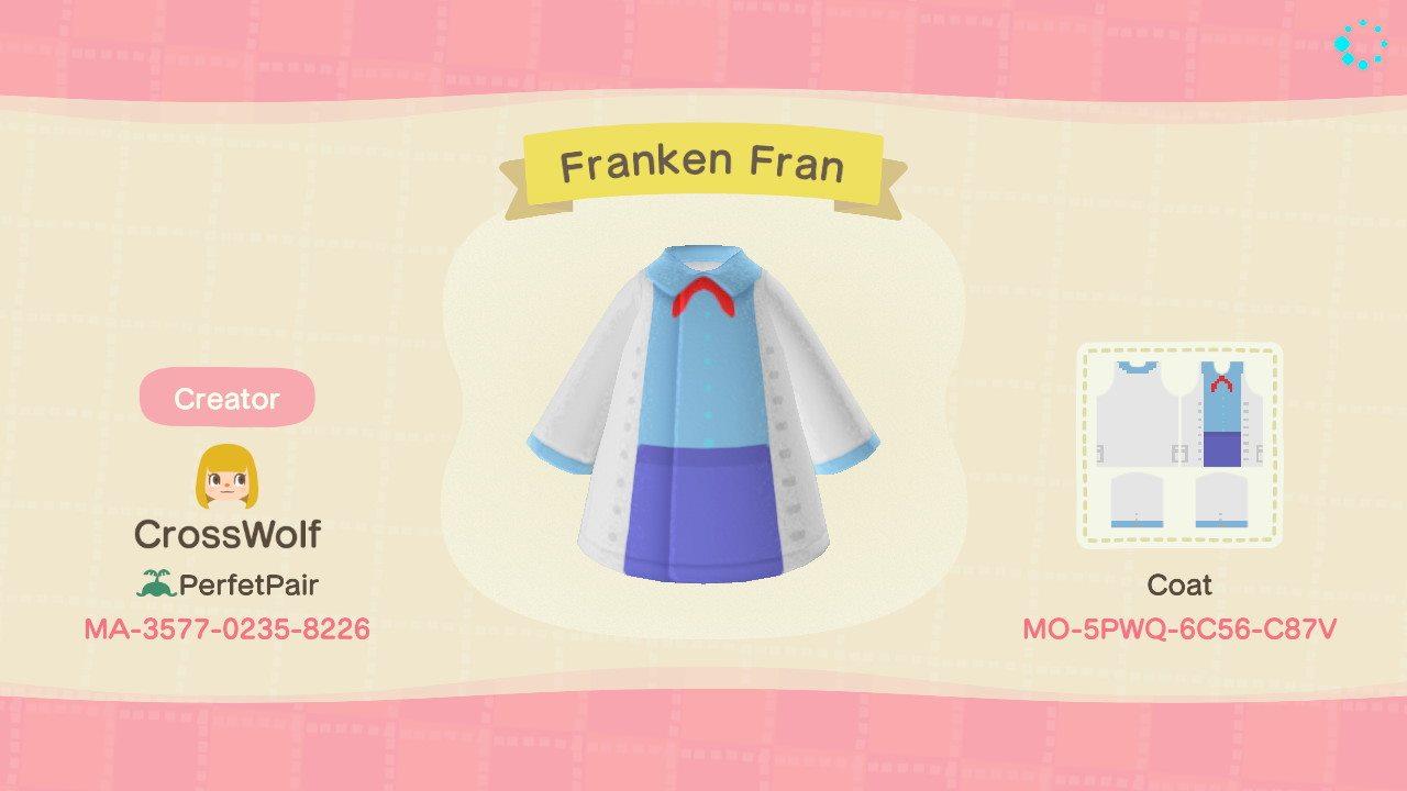 Animal Crossing Design Code: MO-5PWQ-6C56-C87V Franken Fran