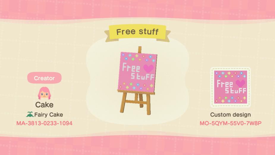 Animal Crossing Design Code: MO-5QYM-55V0-7W8P Free stuff