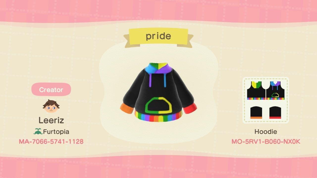 Animal Crossing Design Code: MO-5RV1-B060-NX0K Pride