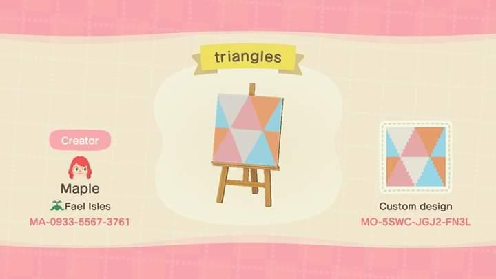 Animal Crossing Design Code: MO-5SWC-JGJ2-FN3L Triangles