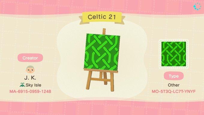 Animal Crossing Design Code: MO-5T3Q-LC7T-YNYF Celtic 21